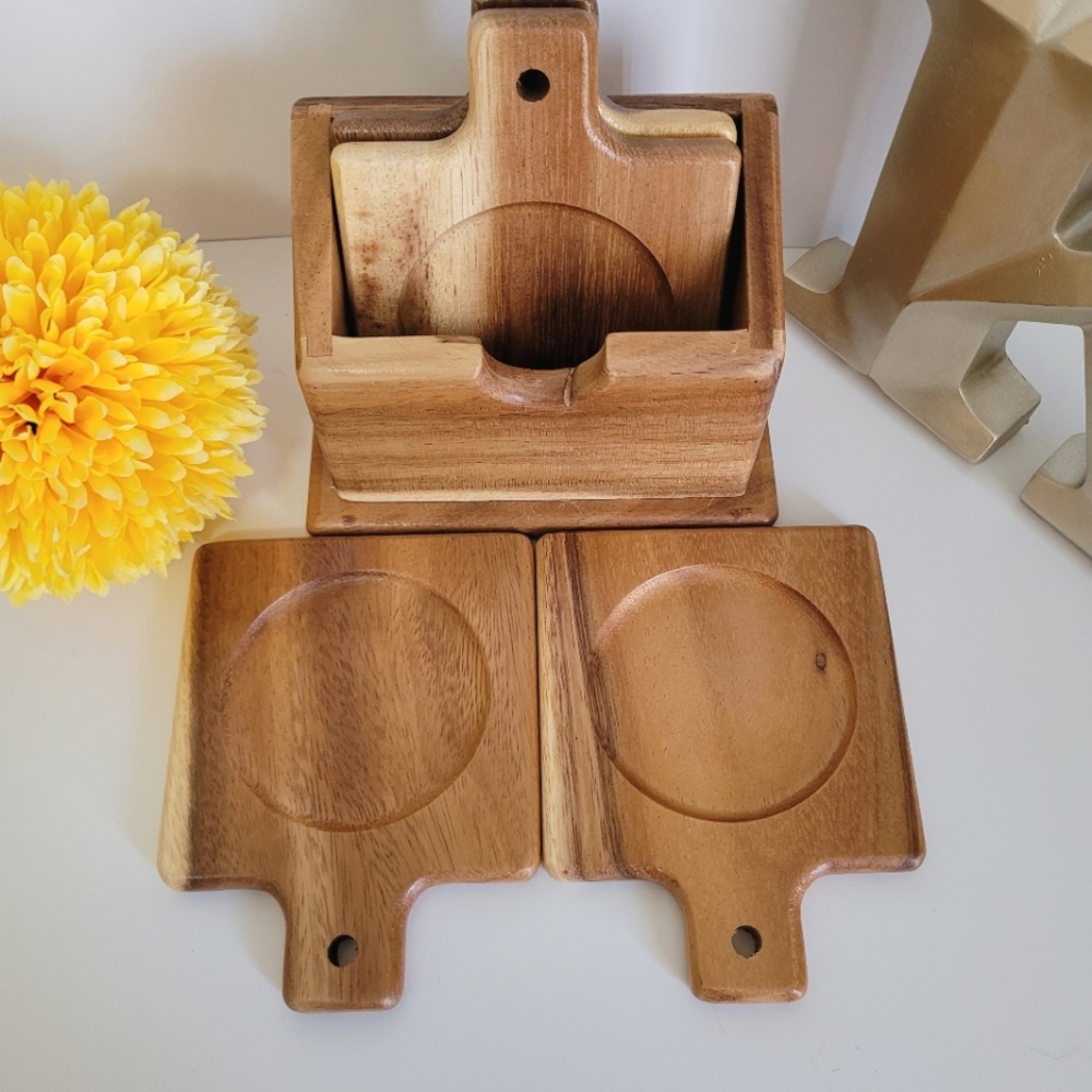 Wood Coaster Set
